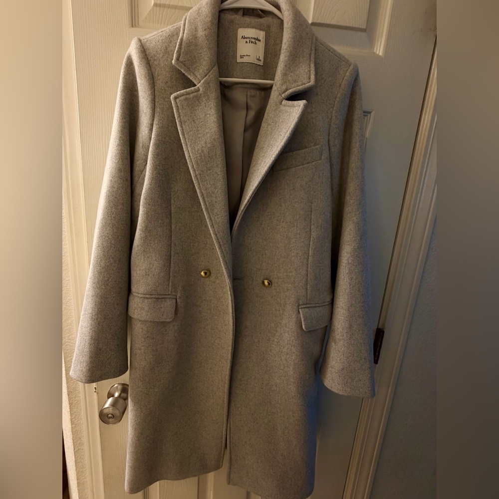 Abercrombie & Fitch Gray Trench Coat